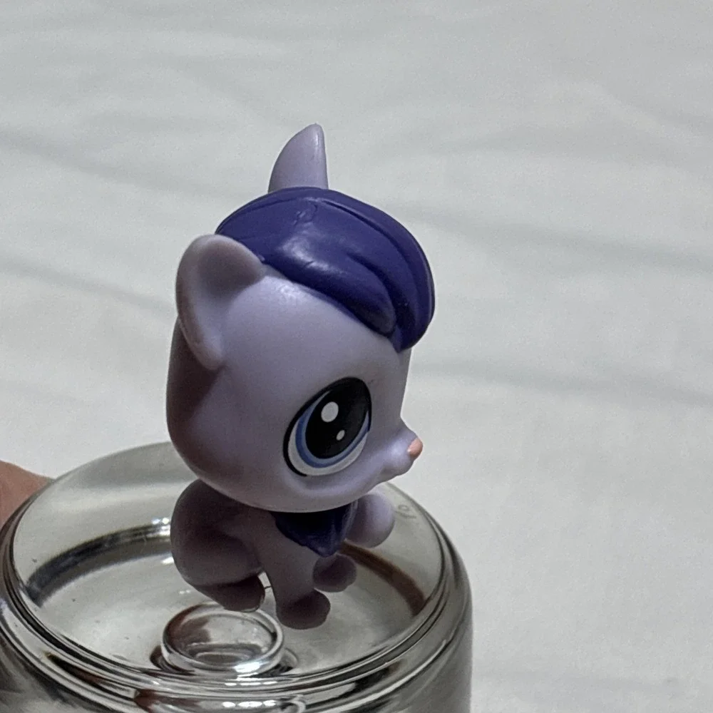 Littlest Pet Shop‎ LPS #2-76 Dane Catso Cat Purple Kitty Blue Eyes